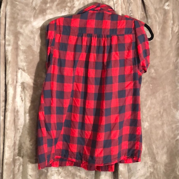 French Connection Plaid Flannel Blouse - Picture 3 of 7